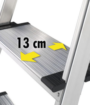 Hailo L80 Comfortline Step Ladder Deep Safety Steps - Image 3